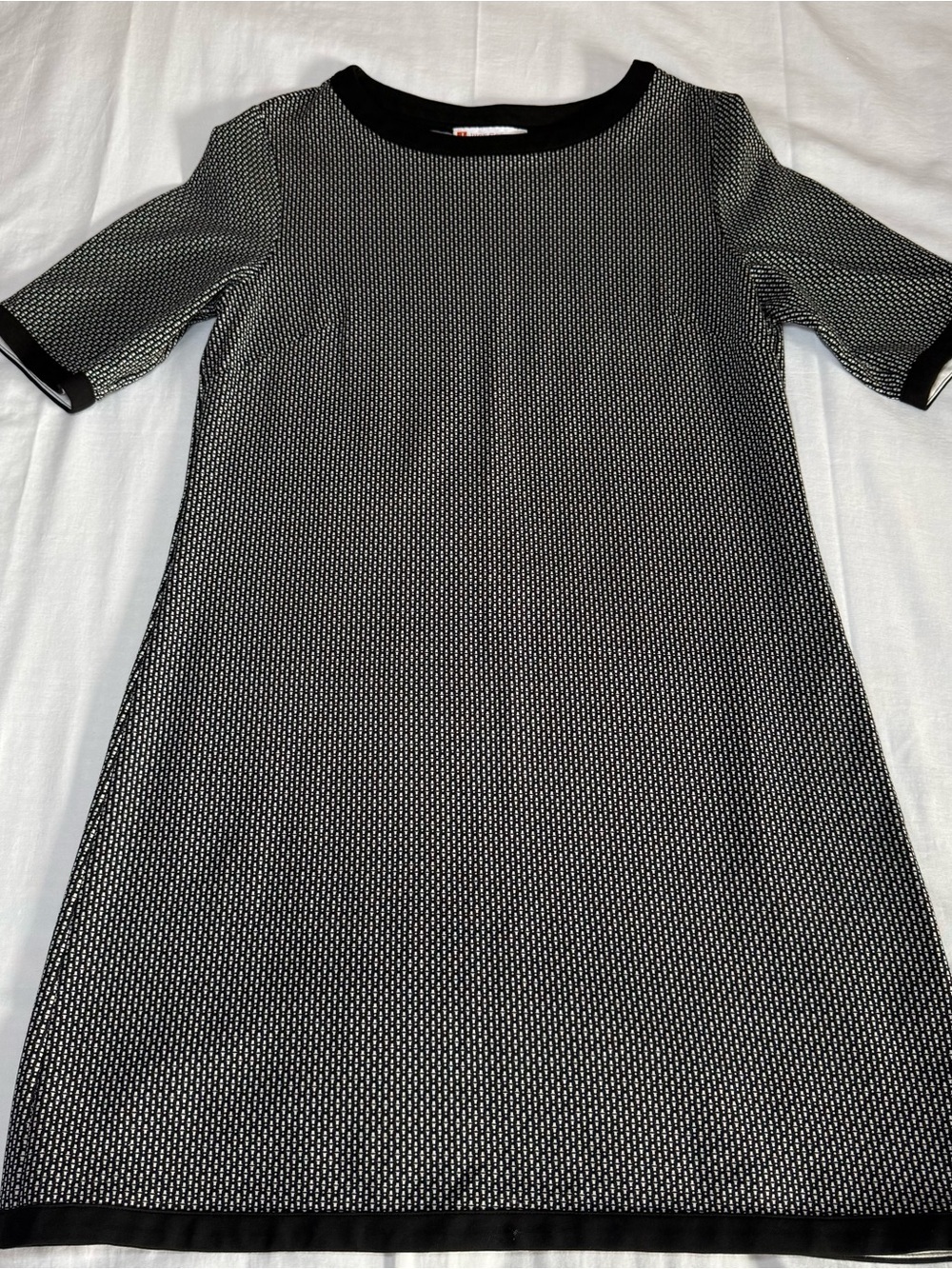 Jude Connally Jude Cloth Blue Geometric Printed Size Medium Sheath Dress Classic